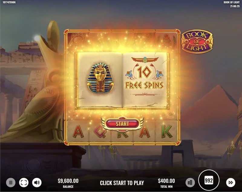 Book of Lights – Free Spins käivitamine ja laienduv sümbol